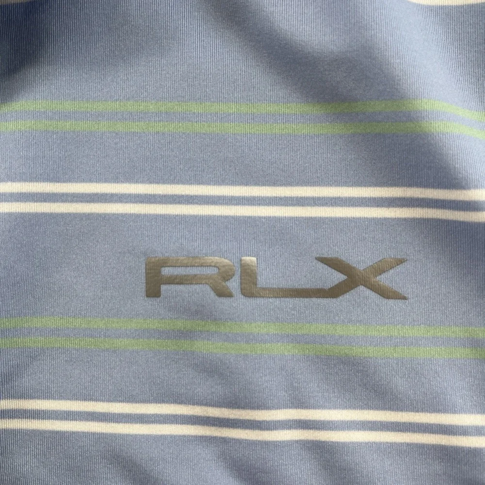 Ralph Lauren RLX Blue/Green/White Stripe Golf Polo Size Small
